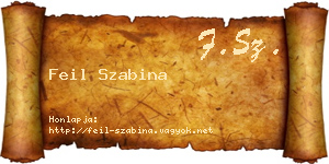 Feil Szabina névjegykártya